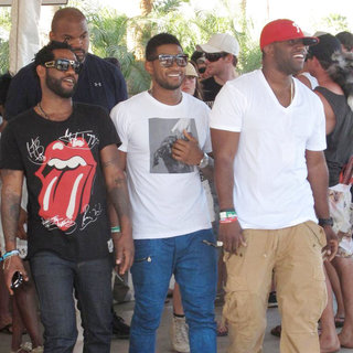 Usher in Celebrities at The 2011 Coachella Valley Music and Arts Festival - Day 3