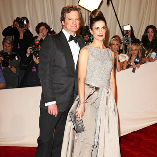 Colin Firth, Livia Giuggioli in Alexander McQueen: Savage Beauty Costume Institute Gala