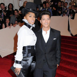 Janelle Monae, Bruno Mars in Alexander McQueen: Savage Beauty Costume Institute Gala