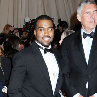 Kanye West, Lyor Cohen in Alexander McQueen: Savage Beauty Costume Institute Gala