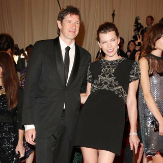 Paul W.S. Anderson, Milla Jovovich in Alexander McQueen: Savage Beauty Costume Institute Gala