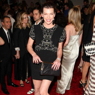 Milla Jovovich in Alexander McQueen: Savage Beauty Costume Institute Gala