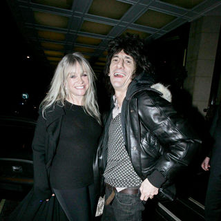 Ronnie Wood, Jo Wood in Kate Moss's 34th Birthday - Arrivals
