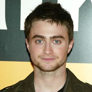 Daniel Radcliffe in Daniel Radcliffe Poses for Photographers Before His New York Times 'TimesTalk' Interview