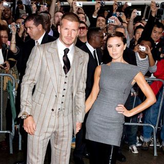 David Beckham, Victoria Adams in David Beckham and Victoria Beckham Launch Their New Beckham Signature Fragrance Collection - Outside