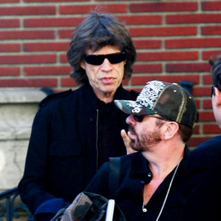 Mick Jagger, Dave Stewart in Dave Stewart and Mick Jagger Depart Audigier's Office in Beverly Hills