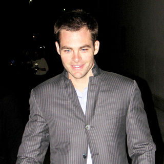 Chris Pine in 'Star Trek' star leaving the El Capitan Theatre after appearing on 'Jimmy Kimmel Live!'