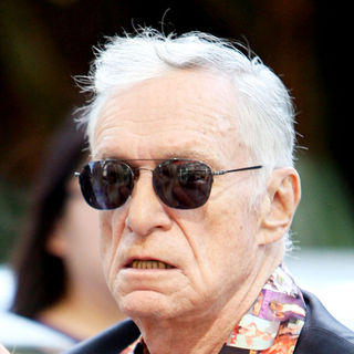 Hugh Hefner in Celebrities Arrive to Watch The Los Angeles Lakers Game Against The Denver Nuggets