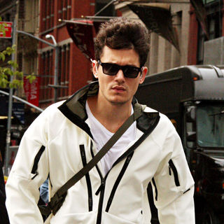 John Mayer seen walking through Soho - wenn5350393