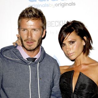 David Beckham, Victoria Adams in David Beckham and Designer James Bond Celebrate The Launch of Their Adidas Originals