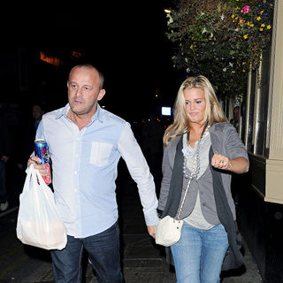 Mark Croft, Kerry Katona in Kerry Katona and Mark Croft Carrying Take Away Food from A Kebab Shop