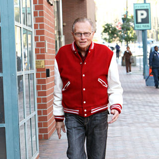 Larry King in Larry King seen outside a medical building in Beverly Hills