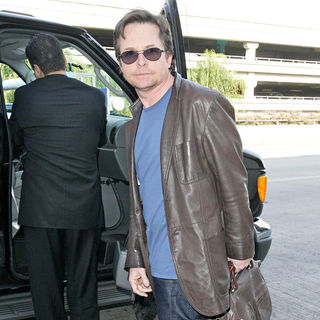 Michael J. Fox in Michael J Fox Arrives at LAX Airport with His Family and Get in Their Waiting Van