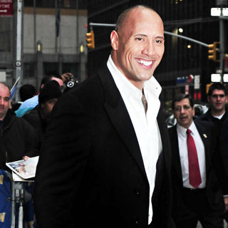 The Rock in Dwayne Johnson outside the Ed Sullivan Theater for the 'Late Show With David Letterman' - wenn5417749
