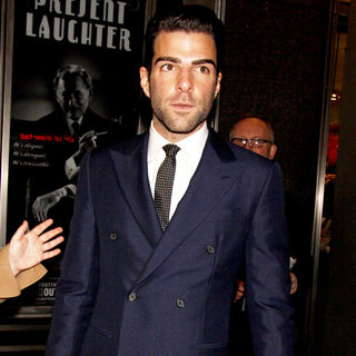 Zachary Quinto in Opening night of the Broadway play 'Present Laughter'
