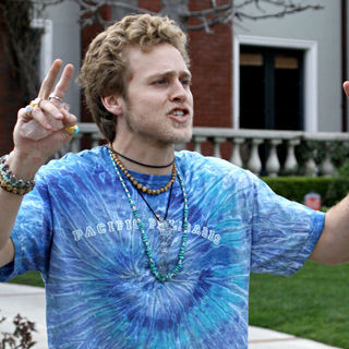 Spencer Pratt in Spencer Pratt Filming A Scene for MTV's 'The Hills' While Wearing a Tie-Dyed T-Shirt