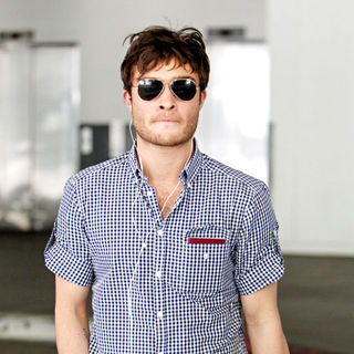 Ed Westwick in Ed Westwick Arriving at LAX Airport