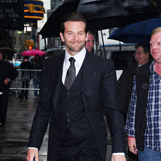 Bradley Cooper in Celebrities at The Ed Sullivan Theater for The 'Late Show With David Letterman'