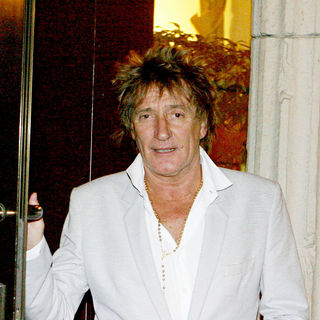 Rod Stewart in Rod Stewart Leaving Da Antonio Italian Restaurant in Vilnius Old Town