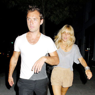 Jude Law, Sienna Miller in Sienna Miller and Jude Law Leaving A Kebab Shop in Camden