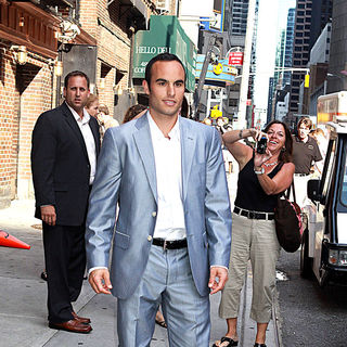 Landon Donovan in Landon Donovan Outside The Ed Sullivan Theatre for The 'Late Show With David Letterman'