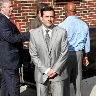Steve Carell in Steve Carell Outside The Ed Sullivan Theater for 'The Late Show' with David Letterman Show
