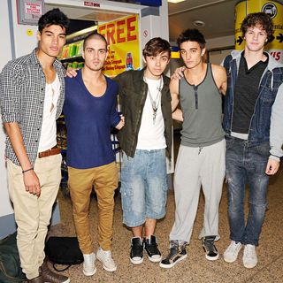 The Wanted in The Wanted Seen Arriving at Glasgow International Airport Prior to Their Performance