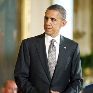 Barack Obama in President Barack Obama Speaks Before Awarding The 2010 Citizens Medal