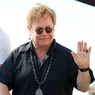 Elton John in Elton John Spends Time on A Yacht During A Holiday