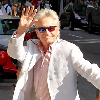 Michael Douglas in Michael Douglas Outside The Ed Sullivan Theater for 'The Late Show with David Letterman'