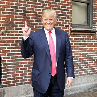Donald Trump in Donald Trump Outside The Ed Sullivan Theater for 'The Late Show with David Letterman'