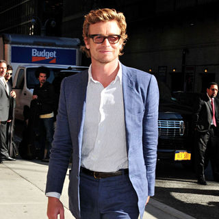 Simon Baker Outside The Ed Sullivan Theater for 'The Late Show with David Letterman'