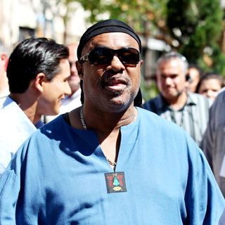 Stevie Wonder in Stevie Wonder Out and About at The Grove in Hollywood