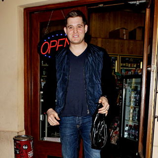 Michael Buble in Michael Buble Leaving Boa Steakhouse