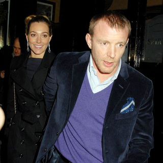Jacqui Ainsley, Guy Ritchie in Guy Ritchie and Jacqui Ainsley Outside The Punchbowl Pub