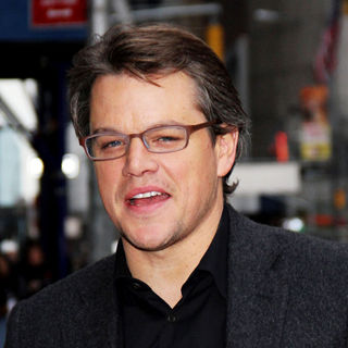 Matt Damon in Matt Damon Outside The Ed Sullivan Theater for 'The Late Show with David Letterman'