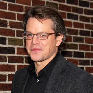 Matt Damon in Matt Damon Outside The Ed Sullivan Theater for 'The Late Show with David Letterman'