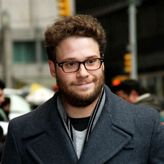 Seth Rogen Outside The Ed Sullivan Theater for 'The Late Show with David Letterman'