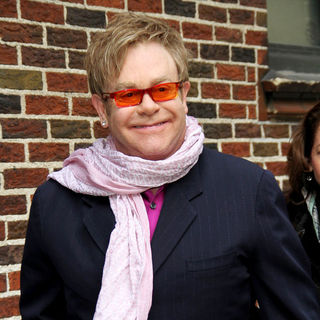Elton John in 'The Late Show with David Letterman' at The Ed Sullivan Theater - Arrivals