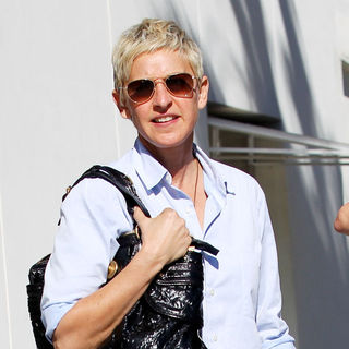 Ellen DeGeneres in Ellen DeGeneres Leaving A Restaurant in Beverly Hills After Having Lunch with A Friend