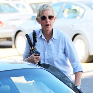 Ellen DeGeneres in Ellen DeGeneres Leaving A Restaurant in Beverly Hills After Having Lunch with A Friend