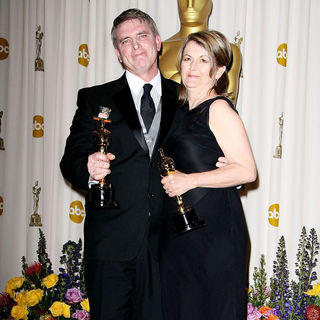 Robert Stromberg, Karen O'Hara in 83rd Annual Academy Awards (Oscars) - Press Room
