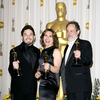 Gary Rizzo, Lora Hirschberg, Ed Novick in 83rd Annual Academy Awards (Oscars) - Press Room