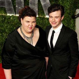 Ashley Fink, Chris Colfer in 2011 Vanity Fair Oscar Party - Arrivals