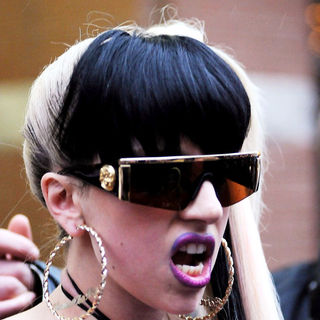 Lady GaGa in Lady GaGa Departs Her Hotel During A Photo Shoot