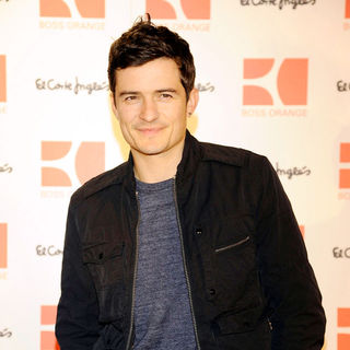 Orlando Bloom in A Photocall to Launch The New Boss Orange Fragrance for Men