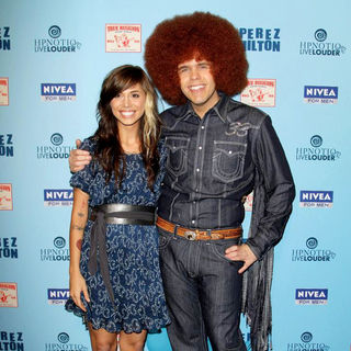 Christina Perri, Perez Hilton in 'Perez Hilton's Blue Ball 33rd Birthday Celebration' - Arrivals