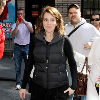 Tina Fey in 'The Late Show with David Letterman' at The Ed Sullivan Theater - Arrivals