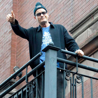 Charlie Sheen in Charlie Sheen Addresses His Supporters at Massey Hall After The BiPolar Awareness Walk