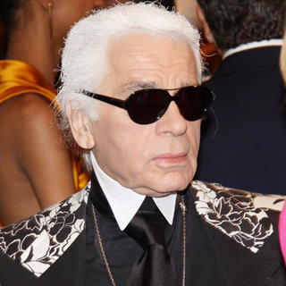 Karl Lagerfeld in Alexander McQueen: Savage Beauty Costume Institute Gala